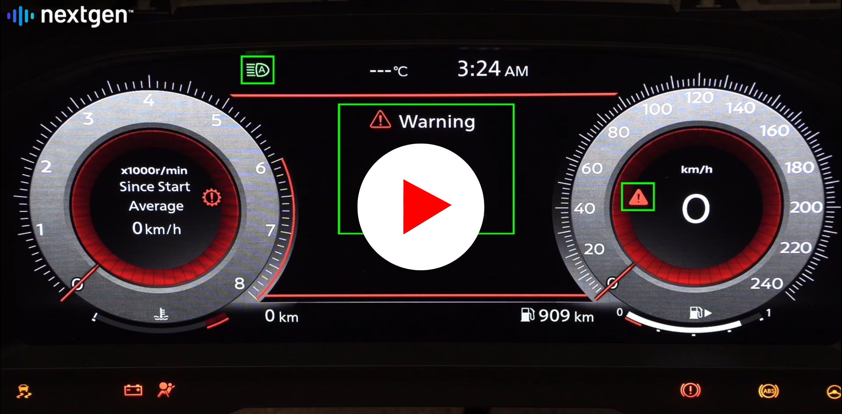 Driver Display Panel Testing - Video